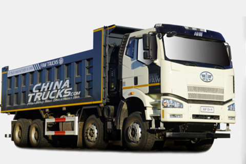 FAW J6P benne 8x4 390 ch — camion benne 8x4, photo 2